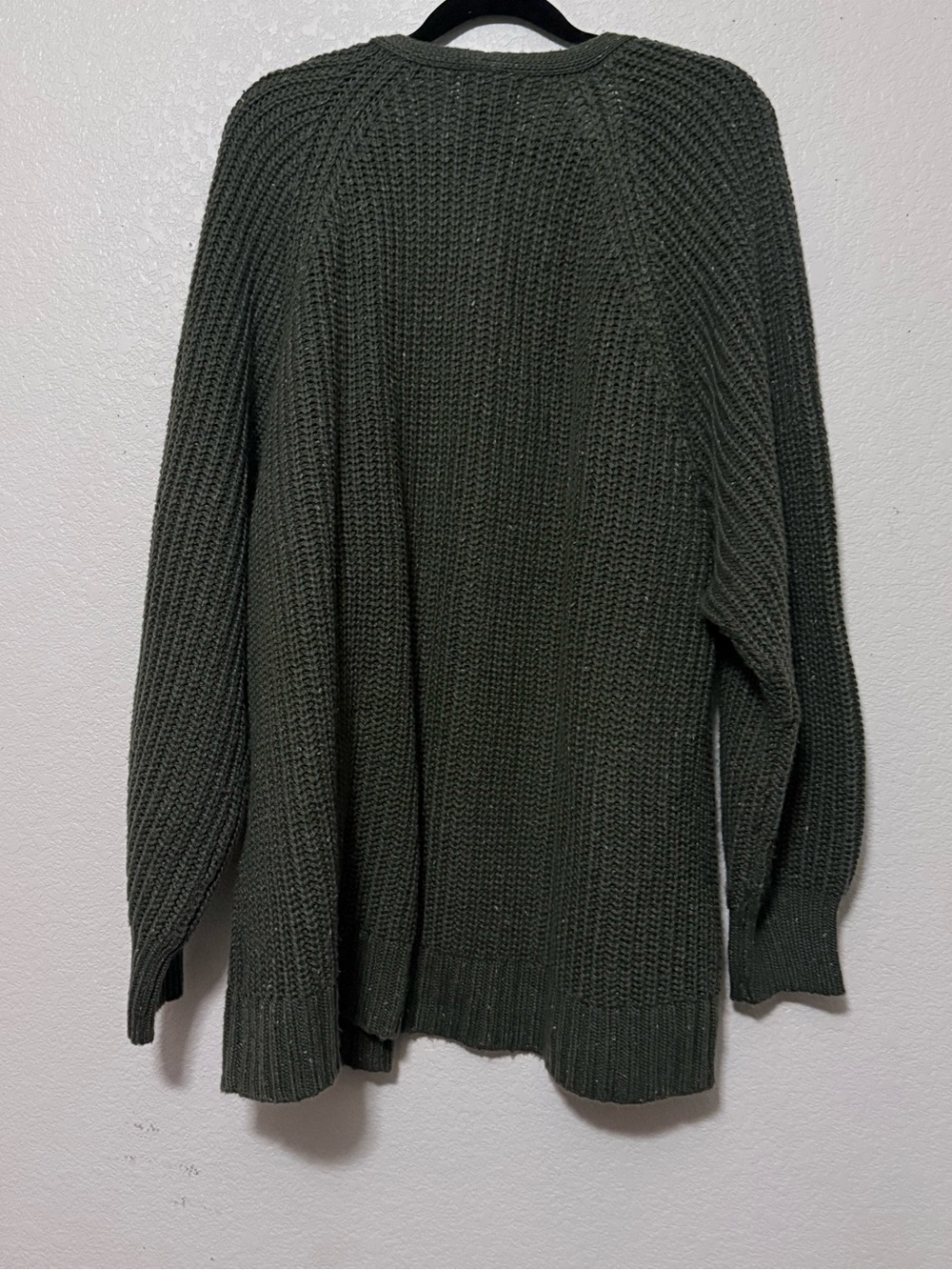 Universal Thread Olive Green Open-Front Ribbed Cardigan - Picture 4 of 6